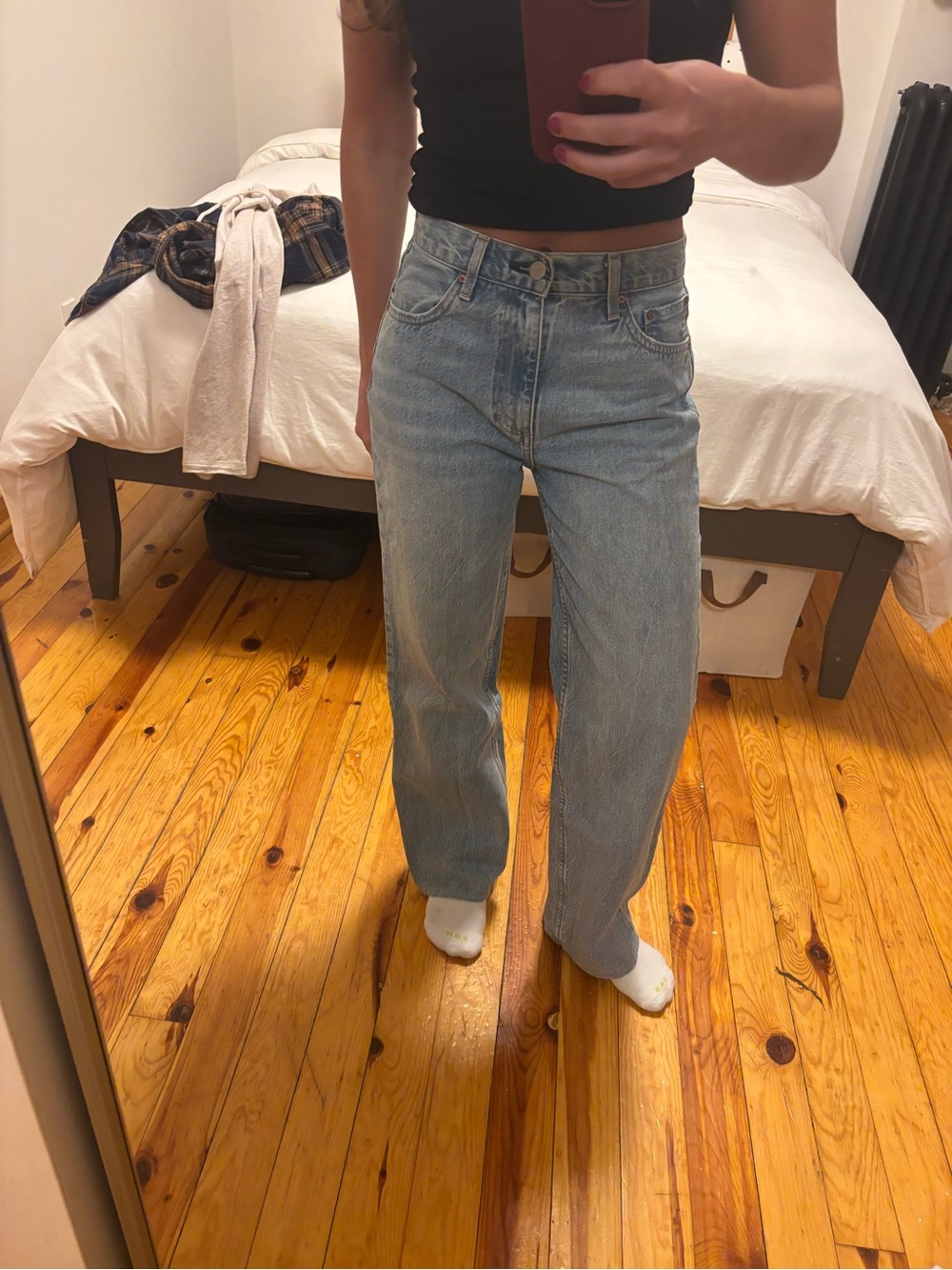 Denim Forum Straight-Leg Jeans - light blue